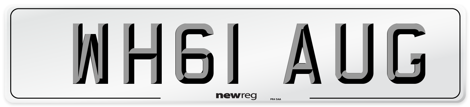WH61 AUG Number Plate from New Reg